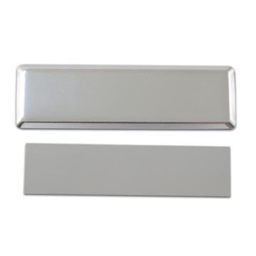 Yaka İsimlik Metal Gümüş Dikdörtgen 2,5x7,5 cm