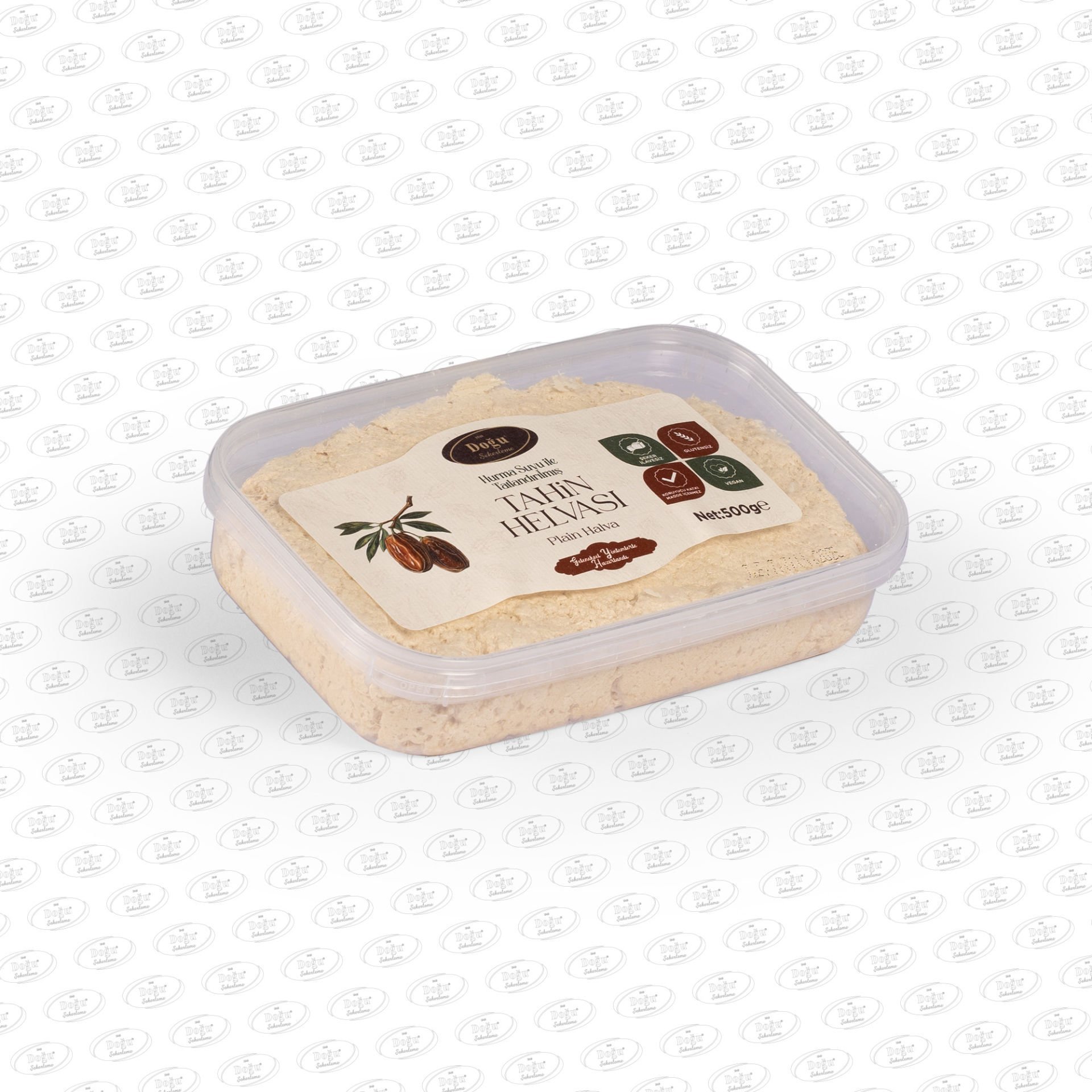 Hurma Suyu ile Tatladırılmış Şeker İlavesiz Tahin Helvası 500 Gr