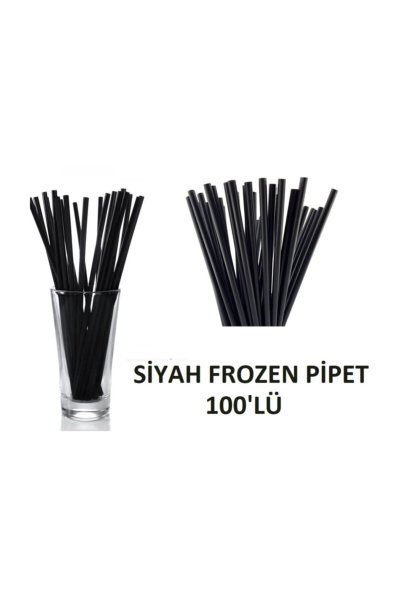 Plastik Frozen Pipet Siyah 100'lü