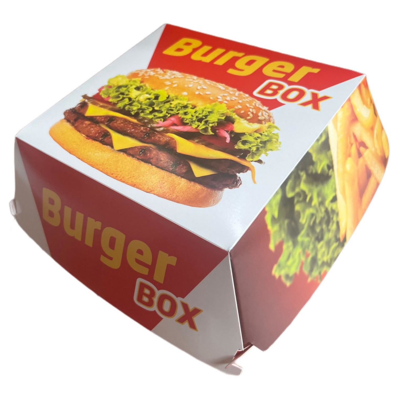 Hamburger Kutusu Büyük Boy 14 x 14 x 9 cm (DESENLİ)