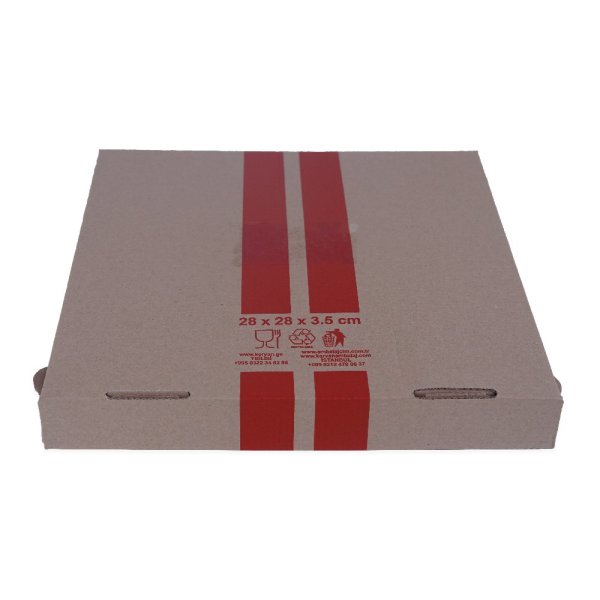 Pizza Kutu Standart 28x28x3,5 Cm 100 Adet