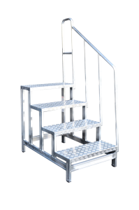 Alüminyum Korkuluklu Kraf Merdiven (Boy Seçiniz) KRAF Serisi