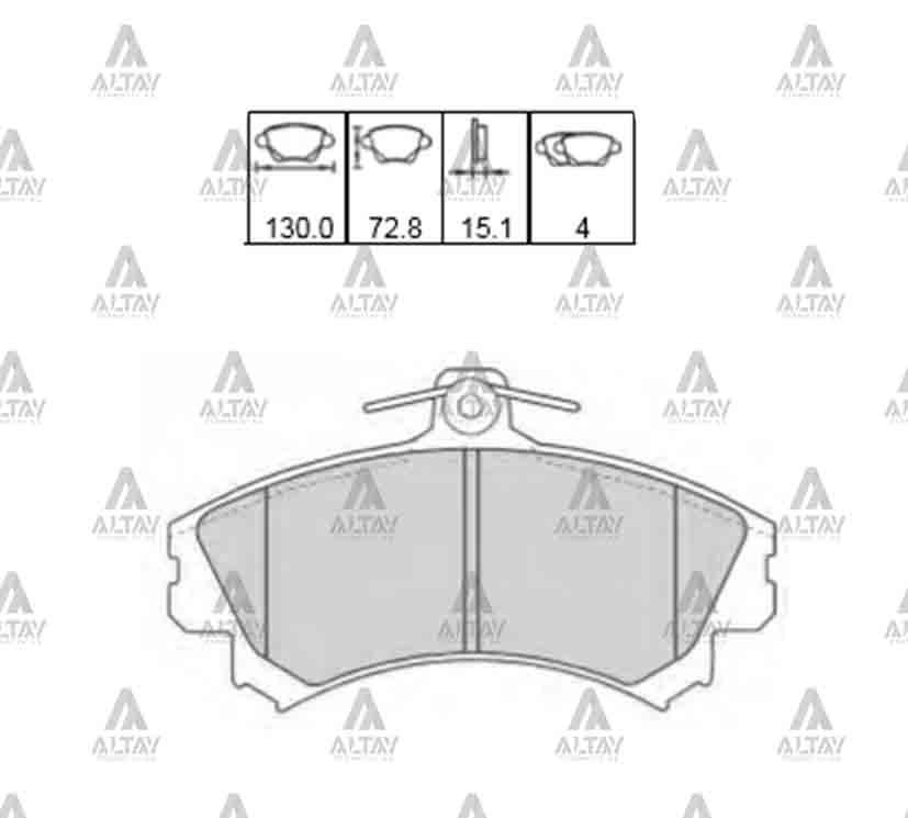Ücretsiz Kargo MİTSUBİSHİ COLT ÖN FREN BALATASI TAKIMI 2004 ve Üstü Model TAİWAN