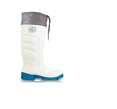 POLLYBOOT POLİ ÜRETAN ÇİZME BOĞAZLI 45 CM  KONÇ:BEYAZ TABAN: AÇIK MAVİ STOK DURUMU SORUNUZ.