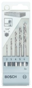 Bosch Ahşap Matkap Ucu Set 2-6 mm 1/4 Hex Şaft