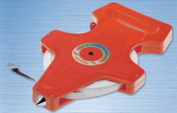 ARAZİ TİPİ 30 M FİBERGLAS ŞERİTMETRE  SAPLI