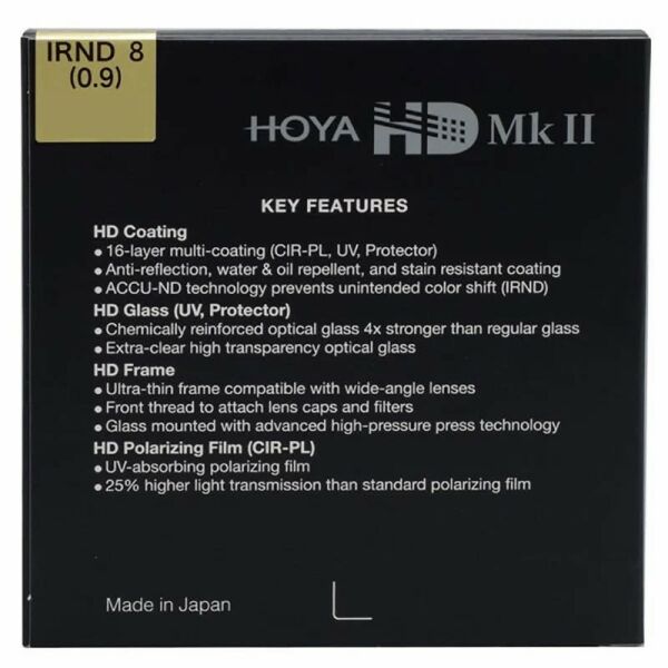Hoya 82mm HD MK II IR ND8 Filtre (3 Stop)