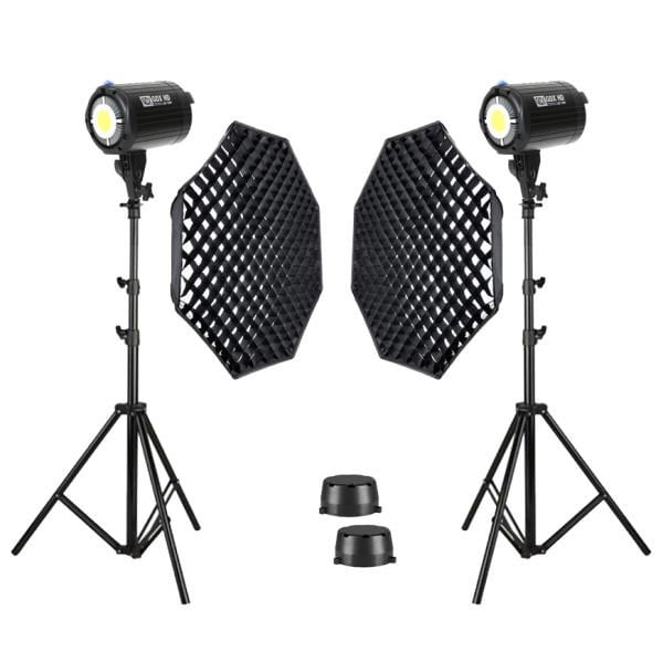 GDX HD-150W Led Video Işığı 2'li Full Set (120 Octagon Softbox + 260cm Işık Ayağı)