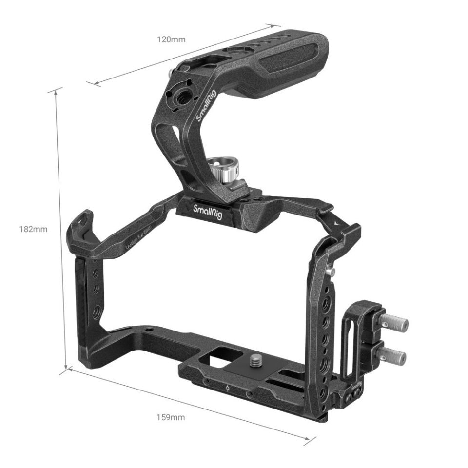 SmallRig 3441 Panasonic LUMIX GH6 için “Black Mamba” Serisi Kamera Kafes Kiti