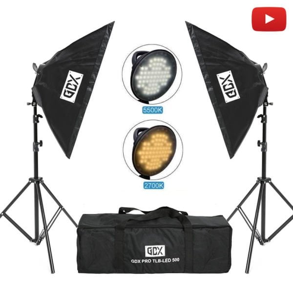 Gdx Pro TLB LED 500 BiColor İkili Set - Fotoğraf & Video Çekim Işığı (Dimmerli)