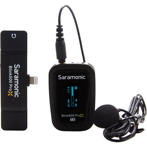 Saramonic Blink500 ProX B3 Kablosuz Tekli Yaka Mikrofonu (Iphone)