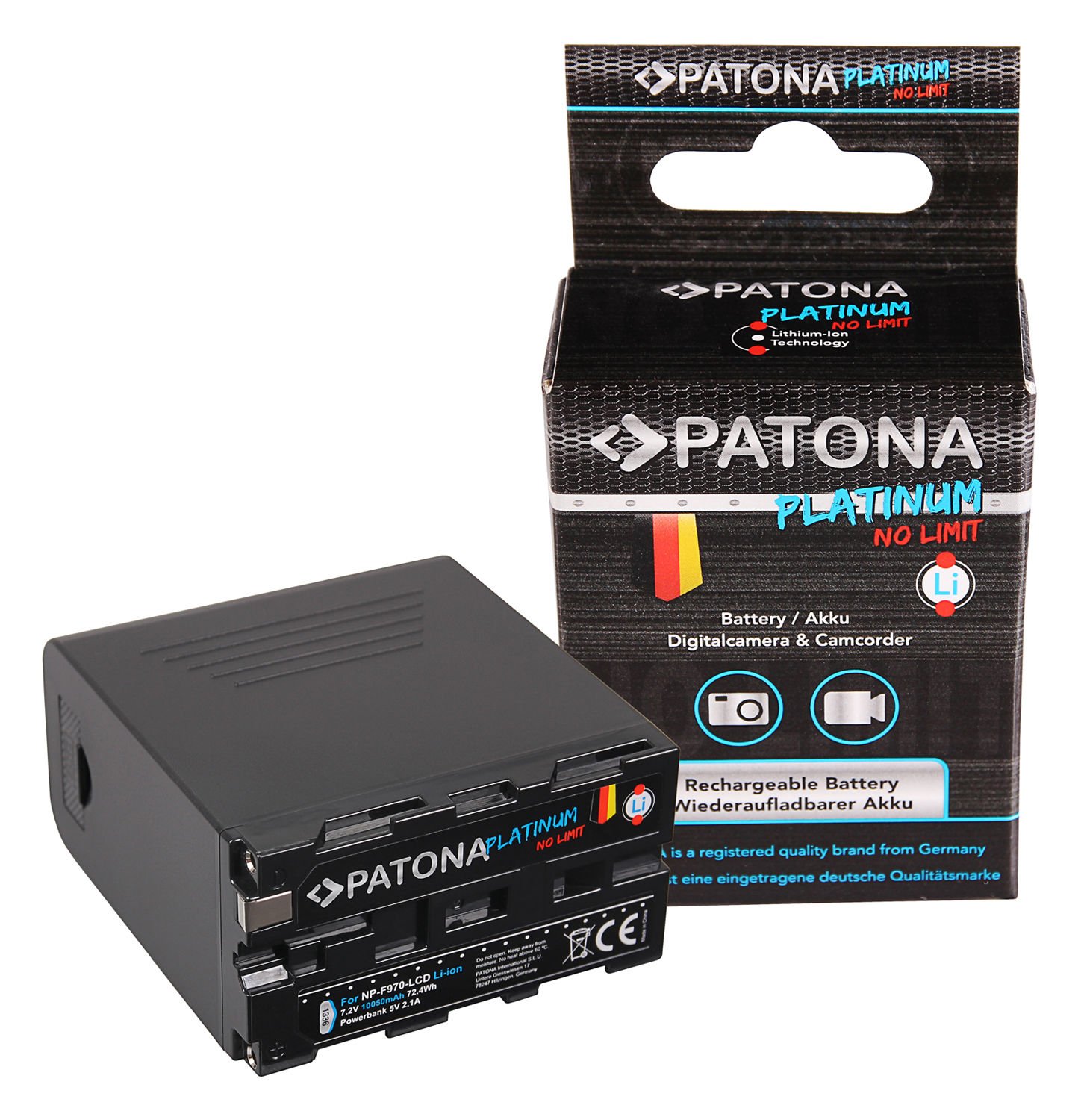 Patona Platinum Sony NP-F970 LCD Mikro USB ve USB-C Girişli Batarya Pil