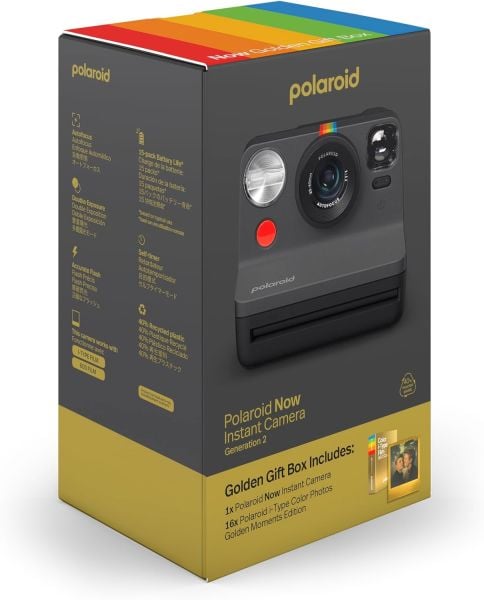 Polaroid EB Now Gen 2 Black-Golden Anlık Fotoğraf Makinesi