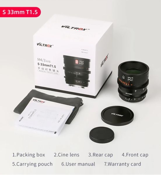 Viltrox 33mm T1.5 Cine Lens (MFT)