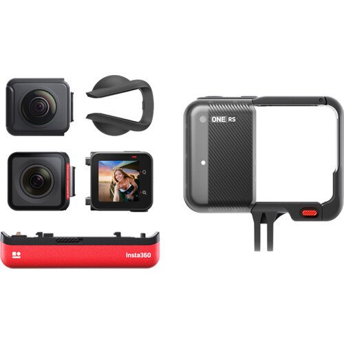 Insta360 ONE RS Twin Edition + 2-in-1 Invisible Selfie Stick + Tripod + 64GB Hafıza Kartı