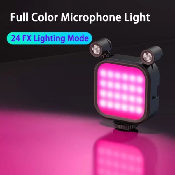 Mamen SML-V03 Çift Mikrofonlu RGB Vlog Işığı