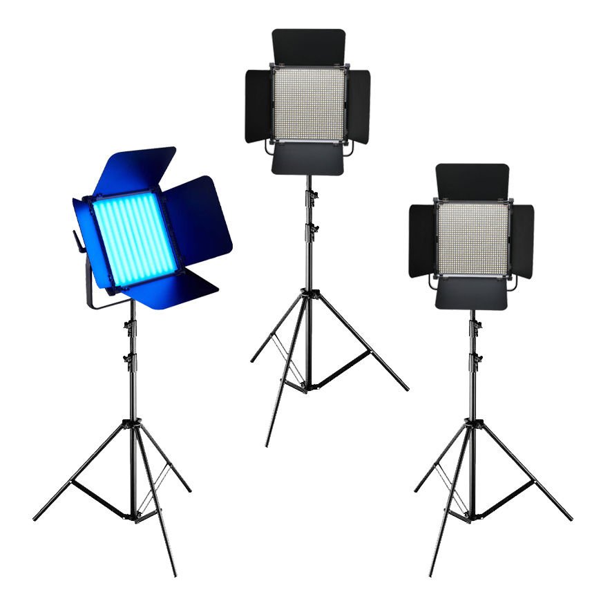 GDX RGB'li Panel Led Video Işık Seti - 1024W