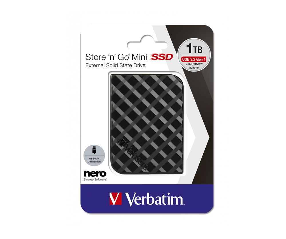 Verbatim 1TB Store N GO Mini SSD USB 3.2 GEN1 Black