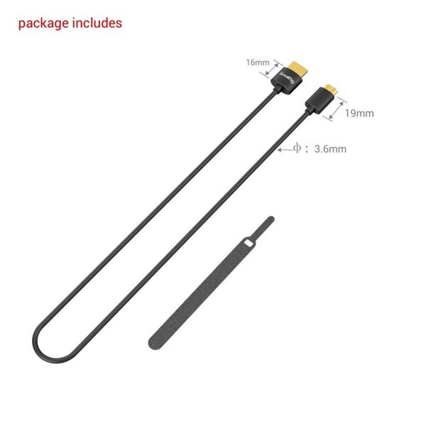 SmallRig Ultra Slim 4K HDMI Kablosu (C - A Mini) 55cm 3041