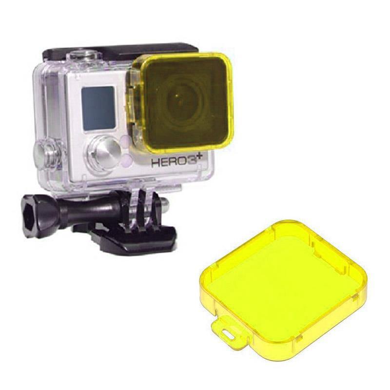 Sanger Gopro Hero 3 ve 4 için Standart Su Geçirmez Housing için Sarı Filtre