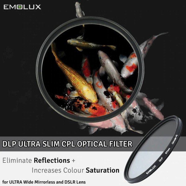 Emolux 58mm DLP Slim Circular Polarize Filtre
