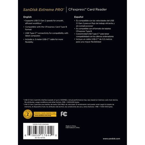 SanDisk Extreme PRO CFexpress B Tipi Kart Okuyucu