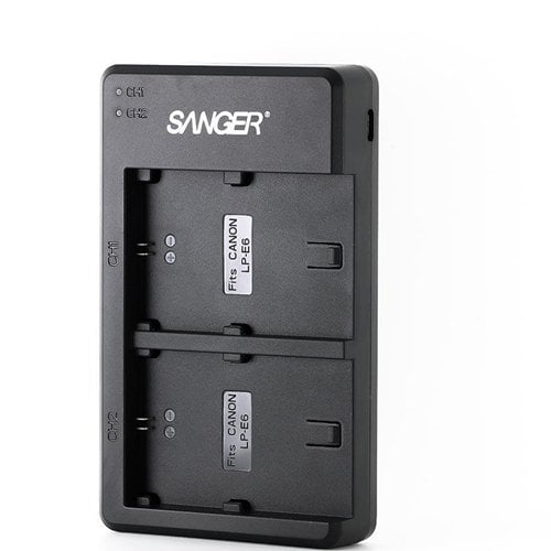 Sanger LP-E6 Canon İkili USB Şarj Aleti Cihazı