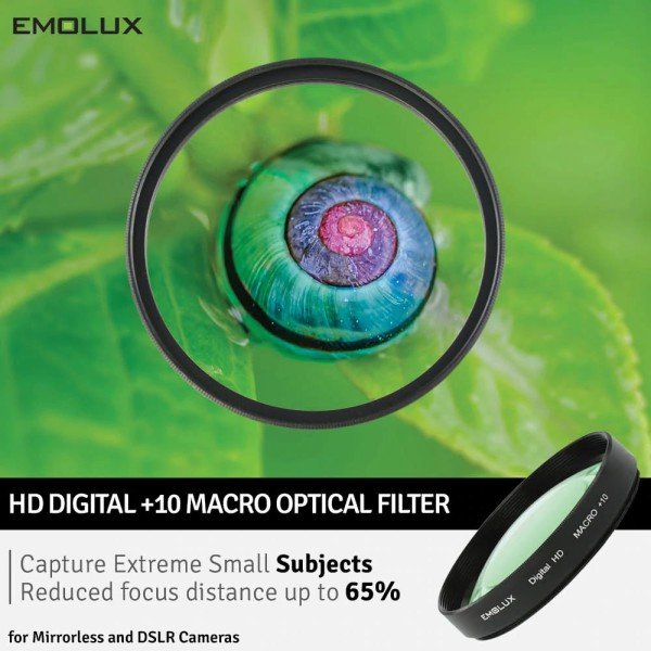 Emolux 58mm HD Ultra Macro +10 Close Up Filtre