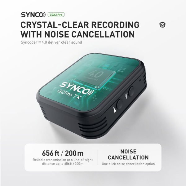 Synco G2A2 Pro 2 Kişilik Kablosuz Mikrofon Sistemi