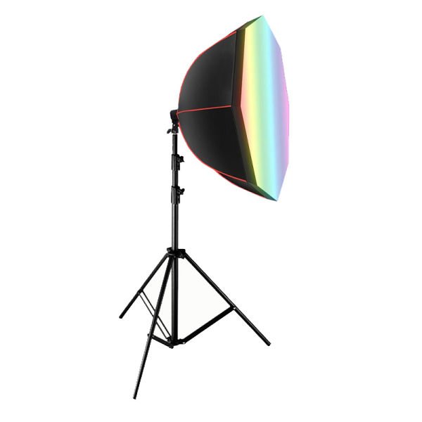 GDX RGB-BW-90 Renkli Işıklı 90cm Softbox Seti