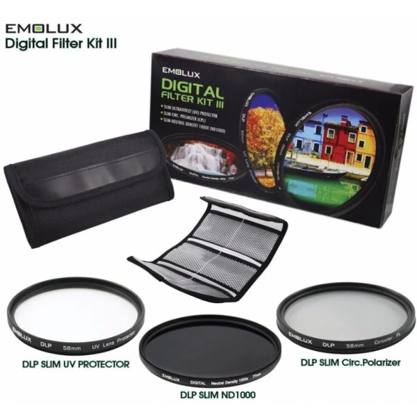 Emolux 40,5 mm Çantalı 3'lü Filtre Seti
