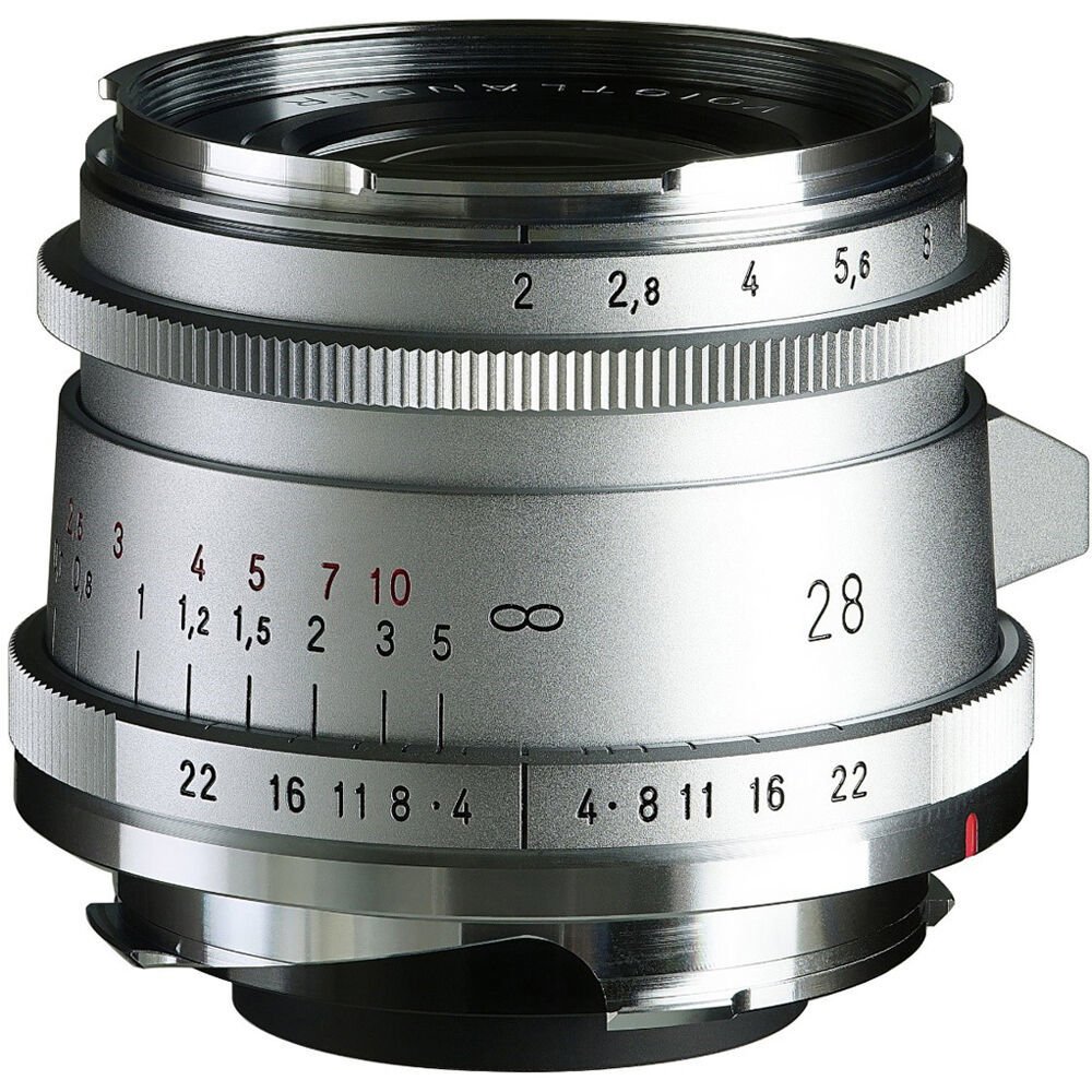 Voigtlander 28mm F/2.0 Ultron VM Lens Tip II (Leica M) Silver