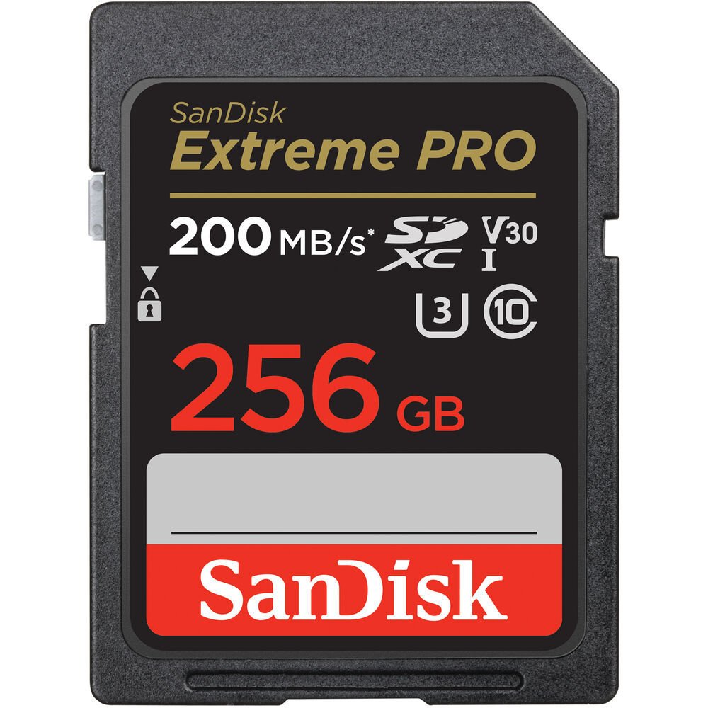SanDisk 256GB Extreme Pro SDHC/SDXC Hafıza Kartı (200mb)