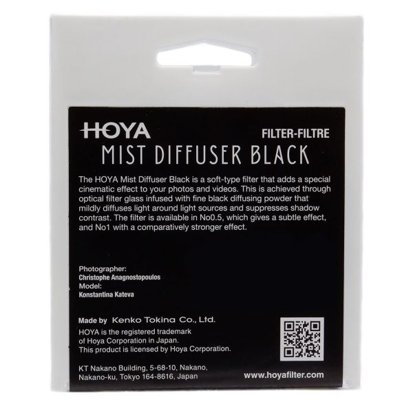 Hoya 82mm Mist Diffuser Filtre Black No 0.5