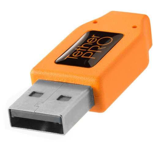 Tether Tools CUC61RT02-ORG TetherPro Dik Açı Adaptör Kablosu USB 3.0 to USB 3.0 Micro-B 5-Pin
