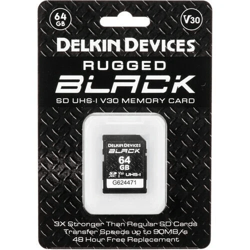 Delkin Devices 64GB Black UHS-I v30 SDXC Hafıza Kart