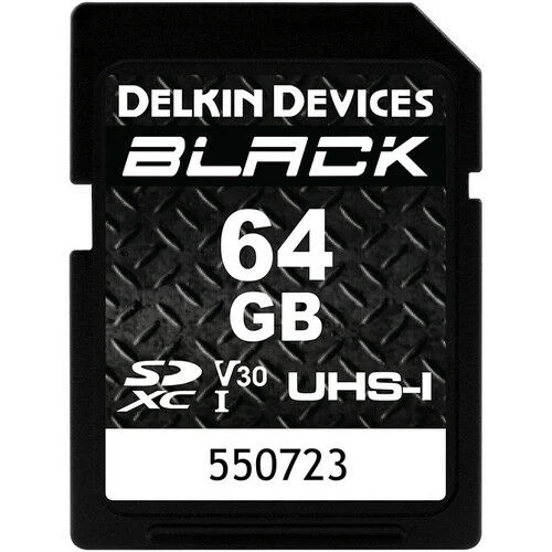 Delkin Devices 64GB Black UHS-I v30 SDXC Hafıza Kart