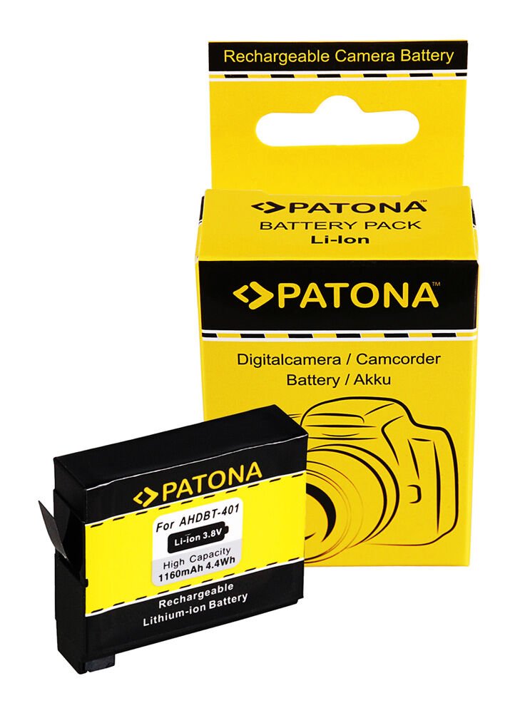 Patona 1235 AHDBT-401 Hero 4 Gopro Batarya