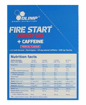 Olimp Fire Start Energy Gel + Caffeine 36 Gr 20 Saşe