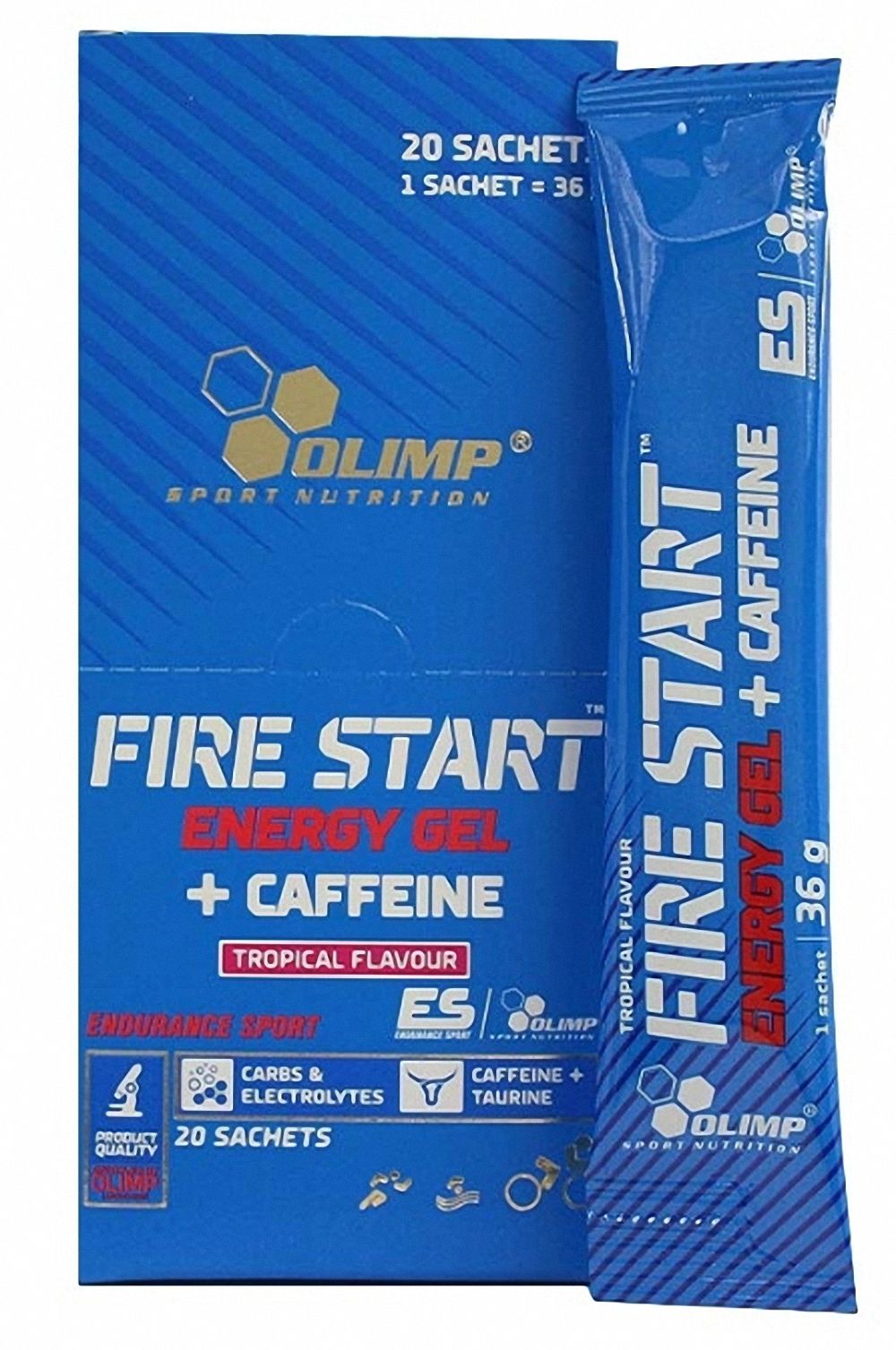 Olimp Fire Start Energy Gel + Caffeine 36 Gr 20 Saşe