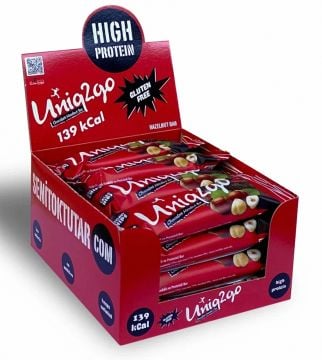 Uniq2go Chocodark Fındıklı Protein Bar 38gr - 16 Adet
