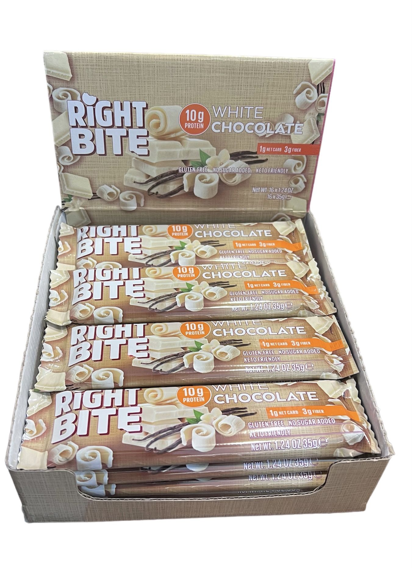 RIGHT BITE VEGAN PROTEIN BAR BEYAZ ÇİKOLATA AROMALI X 16 ADET