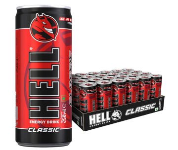 Hell Energy Drink 250 ml KLASİK AROMALI 24 lü paket