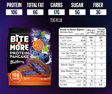 BİTE MORE PROTEİN PANCAKE (50 GR) - 1 ADET RASPBERRY AROMALI