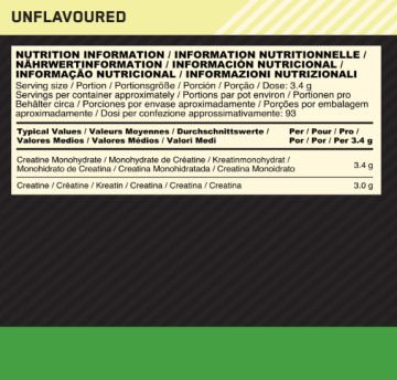 Optimum Micronized Creatine Powder 317 Gr