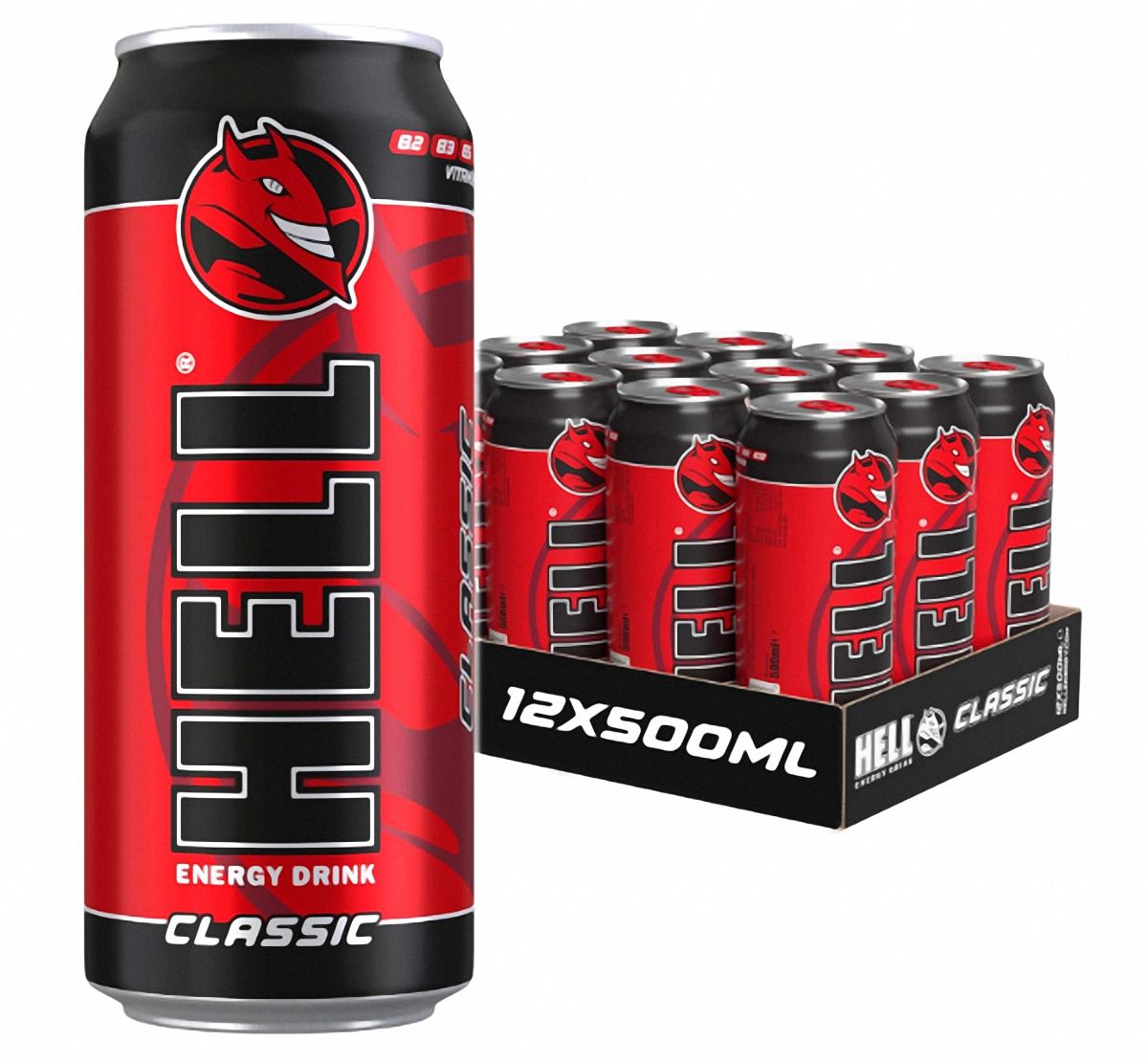 Hell Energy Drink 500 ml KLASİK AROMALI 12 li paket