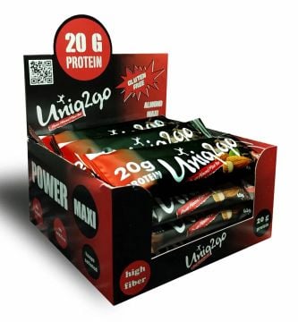 Uniq2go Power Bademli ve Proteinli Maxi Bar 65gr - 12 adet