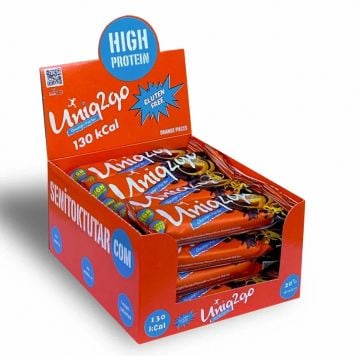 Uniq2go Chocolight Portakal Parçacıklı Protein Bar 40gr - 16 Adet