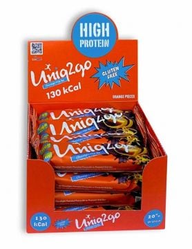 Uniq2go Chocolight Portakal Parçacıklı Protein Bar 40gr - 16 Adet