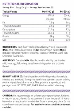 Applied Nutrition BODYFUEL™ Whey Protein 1.8kg Double Çikolata Aromalı